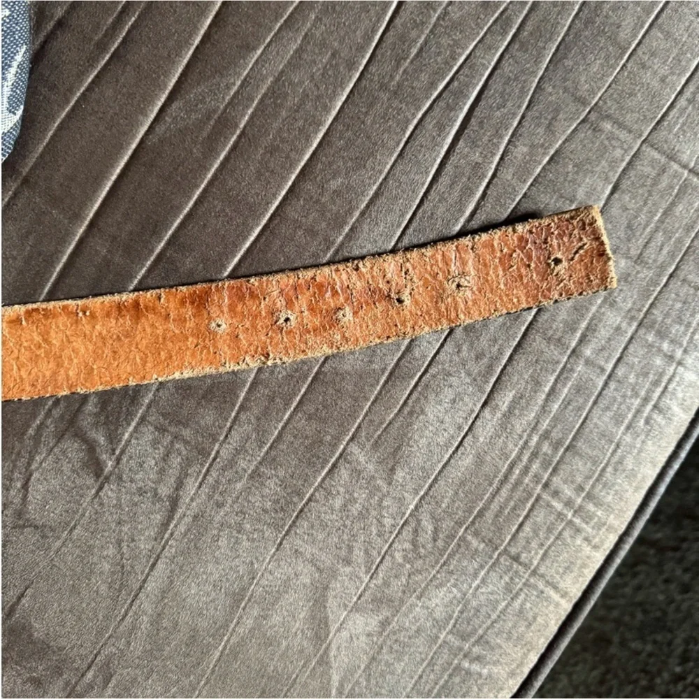 Vintage tooled leather / handmade Harley-Davidson leather belt